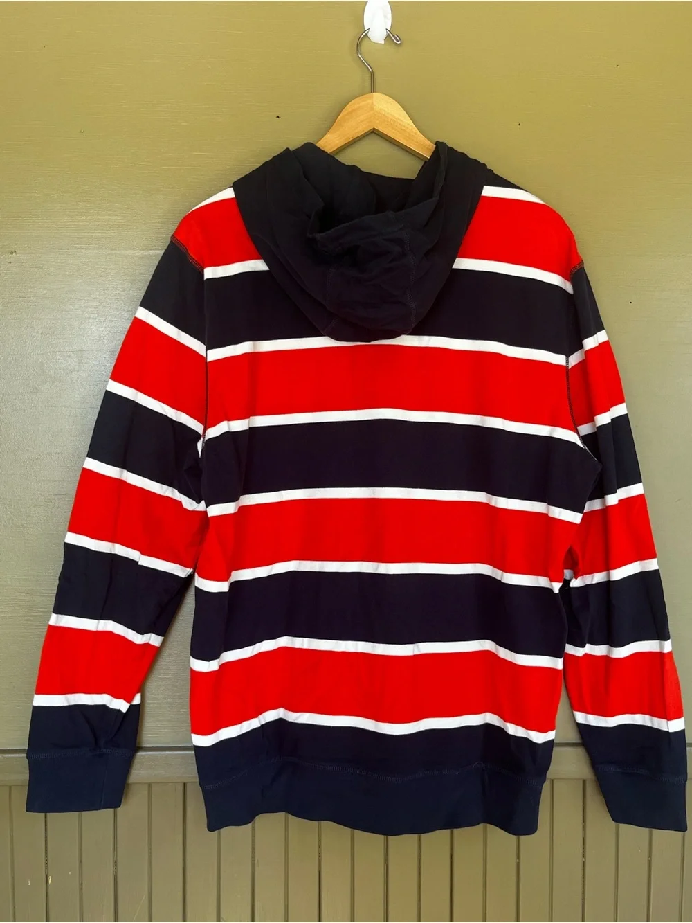 Nautica Striped Hooded Rugby Pullover XL - Picture 6 of 9